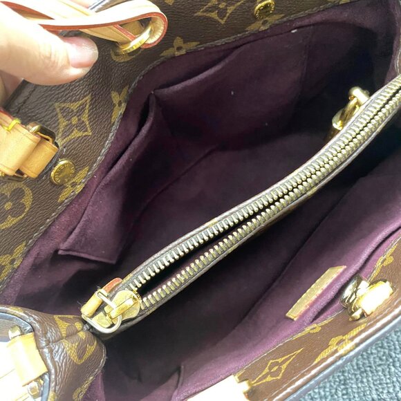 100% Authentic Louis Vuitton Montaigne BB Brown Monogram Canvas Satchel Bag - Picture 12 of 16